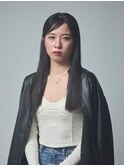 タイトストレート透け感ブラック