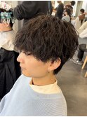 波巻きパーマツイストスパイラルパーマメンズパーマ縦落ちパーマ
