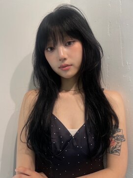 ヨーク(YOKE) 【YOKE】重ためバング顔周りレイヤーブルーブラック