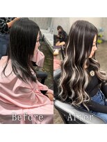 ARビューティー ギンザ(AR Beauty Ginza)&nbsp;ホワイトハイライト×ダークショコラ#シールエクステ#韓国#銀座