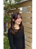 レイヤーカット/ベージュカラー