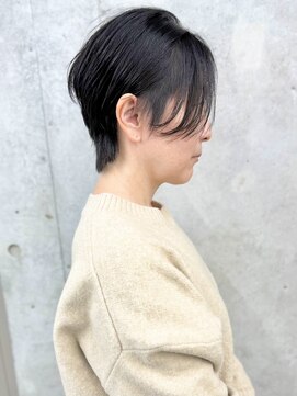 モリオ(morio) 黒髪ハンサムショートくびれショートひし形小顔ショート前髪なし