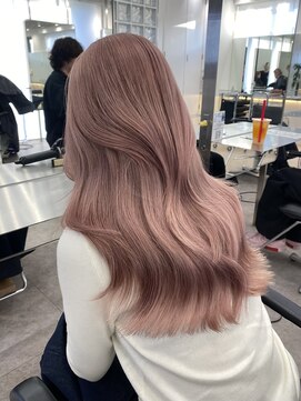 サンクプロジェクト(cinq PROJECT) ピンクグレーベージュアッシュブラウンミディアムハッシュカット