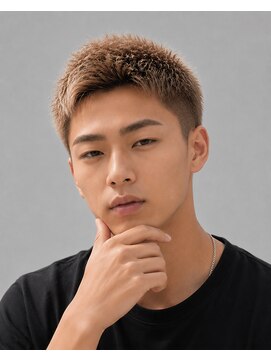 ノイセルヘアー(Noisyle Men's hair) リバースセンターパート/ニュアンスパーマ/ダウンバング/MEN'S