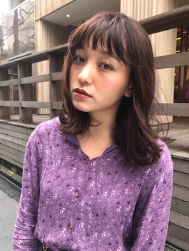 ブークル(boucle) ボルドーカラーが大人かわいい！ナチュラルカール