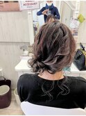 編み込みサイドシニヨン