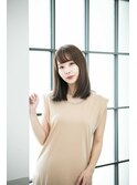 【carin横浜】暗めカラー/大人ガーリー/鎖骨ミディアム
