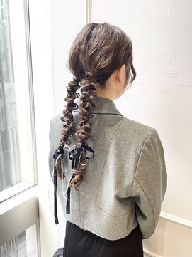 ネオリーブギンザ 銀座店(Neolive GINZA) ツイン編みおろしヘア【銀座】鶴岡