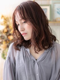 カバーヘア ブリス 戸田公園西口店(COVER HAIR bliss)&nbsp;ベビーピンクフレンチカジュアルミディa戸田公園20代30代40代