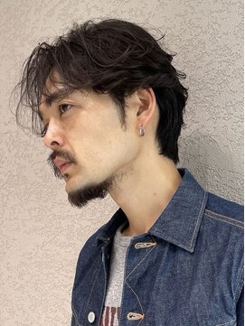 ロンド アンブル 四条烏丸(Lond ambre) 萱原大幹 センターパート/眉毛/短髪/メンズカットT