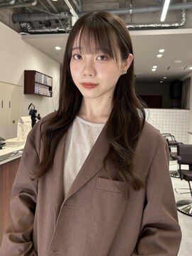 ルックアット(Look at) 【Look at】20代30代40代ロングレイヤーカーキベージュウェーブ