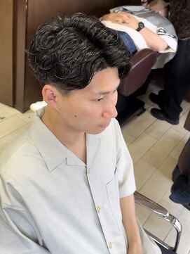 【HOMME HAIR 稲田】 ラルフカール フェード スタイル