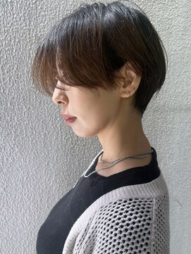 ラウンジ モリオ イケブクロ(Lounge MORIO Ikebukuro) 【morio池袋】大人可愛い黒髪前下がりショート♪