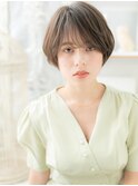 大人かわいいビターショコラ小顔束感ショートh3越谷20代30代40代