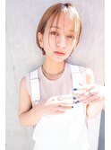 デザインカラーウェットヘアオリーブベージュ