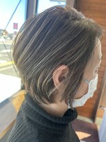 リドル ヘアー 駒生店(Riddle HAIR) ショートボブのハイライトスタイル