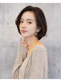 20代30代40代クールショートひし形ショートボブくすみベージュ