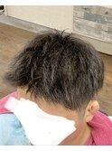 直毛ジェットモヒカン風ツーブロック