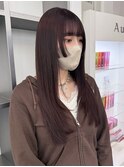 韓国風艶髪姫カットレイヤー暖色ヘア