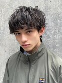 渋谷シャドウパーマメンズビジネスヘア無造作パーマゆるめパーマ