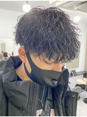シャドウパーマメンズカットスパイラルパーマツイスパ波巻き