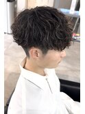 ◇波巻きツイストスパイラル刈り上げショートマッシュ