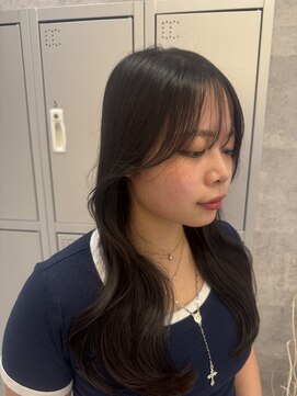 エヌ 大阪梅田店(enu) 2wayバング×流れる顔まわりカット