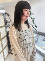 ビビディ バビディ ブー 河原町三条店(Bibbidi.bobbidi.boo)&nbsp;ワイドバング×ぱつっと顔まわりカットストレート