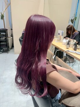 ガリカ 横浜(Gallica) ピンクラベンダーカラー×艶髪ロングヘア