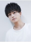 メンズナチュラルショートラウンドマッシュ博多