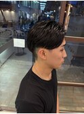 ニュアンスパーマ/センターパート/センター分け/メンズマッシュ