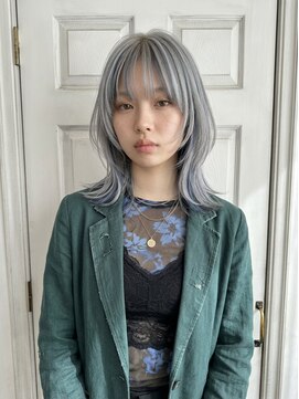 アロマ ヘアー ルーム 新宿3号店(AROMA hair room) ケアブリーチ/ダブルカラー/ミルクティーブロンド/レイヤー/新宿