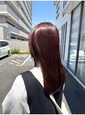 ブリーチなしピンクブラウン