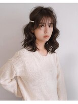 ローレンアオ(LOREN AO)&nbsp;着物ヘア/ダークアッシュ/ミディアムレイヤーカット/名古屋名駅