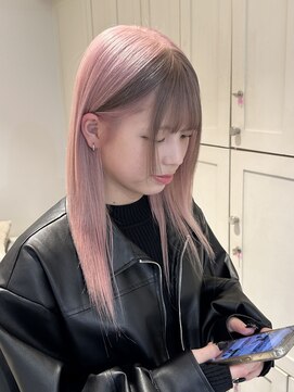 ベレーザ 川越(Beleza) ba18826_ピンクベージュハイトーンカラー艶髪髪質改善ストレート