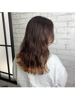 プライズ アイリス 池袋東口店(prize Iris)&nbsp;オレンジブラウン裾カラー/裾カラー　切りっぱなし池袋　HARUKA