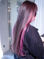 ロリム(RorriM)&nbsp;スーパーロング　インナーカラー  ベビーピンク　ダブルカラー