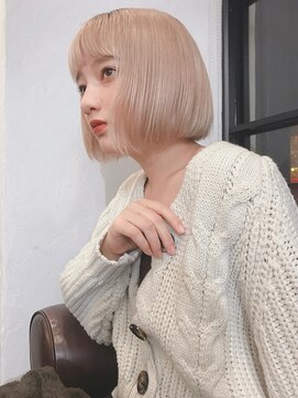 エムスラッシュ みなとみらい馬車道店(M SLASH) M.SLASH馬車道/金髪/ハイトーン/外国人風/切りっぱなし/ロブz