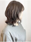 【morio 原宿】大人可愛いくびれミディアムヘア外ハネパーマ