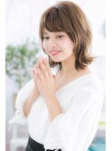 くびれカール前髪パーマ外国人風女っぽネオウルフa1
