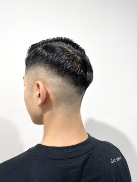 レンゲン(LENGEN) 束感刈り上げビジネス七三ツーブロックアップバング1082