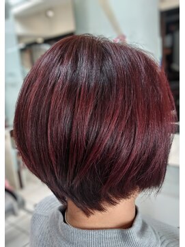 ヘアースタジオ ジェイワン(hair studio J ONE) 30代40代50代60代 脱白髪染め ブリーチ無し ピンク系カラー