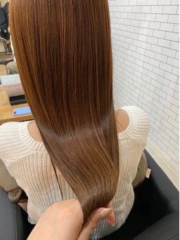 エイト(Ait)の写真/髪へのダメージを最小限に抑えた施術が嬉しい◎クセや広がりを抑え、柔らかな艶のある仕上がりへ＊