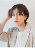 シースルーバングショート/大人可愛い/20代30代40代50代/小顔