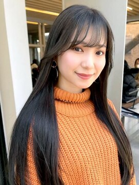 カノエ 博多ミスト店(canoe) 髪質改善 チョコレートブラウン シースルーバング