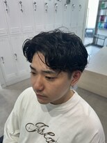 レタッチ バイ フィフス 天神大名(RETOUCH by fifth)&nbsp;シャドウパーマスパイラルパーマツーブロックメンズパーマ束感