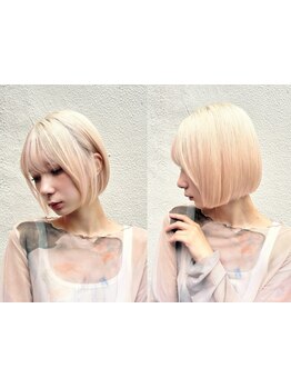 【ブリーチリタッチ￥5500】しっかりハイトーン＆透明感☆[ケアブリーチ][ハイブリーチ]【新宿】