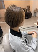 ショートボブ　フェイスフレーミング　髪質改善矯正