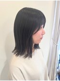 切りっぱなしボブ×ナチュラルブラック