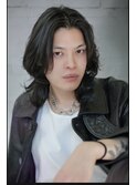 メンズロング×グランジパーマ×センターパート×90年代